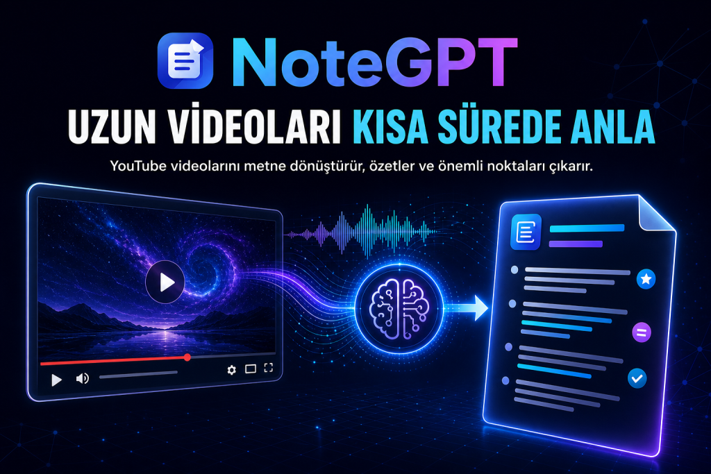 Uzun YouTube Videolarını Dakikalar İçinde Anlamak: NoteGPT